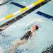 A swimmer competes in the girls 10 & under 200 meter medley club relay at Canham Natatorium on Monday, July 29. Daniel Brenner I AnnArbor.com